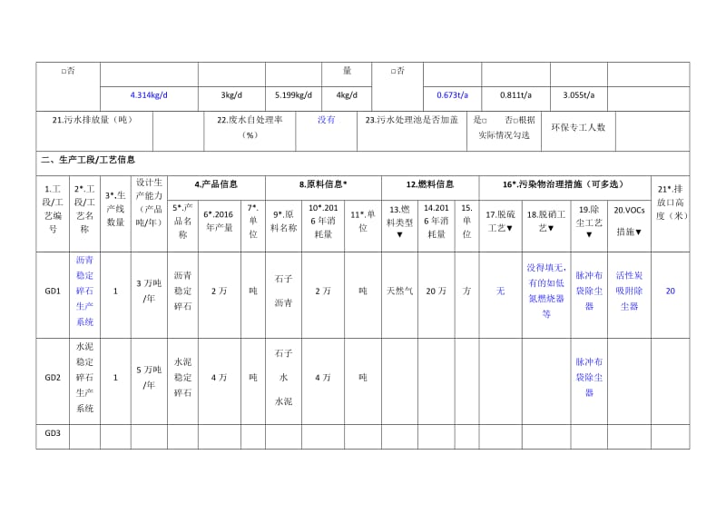 企业污染源普查表模板_第2页