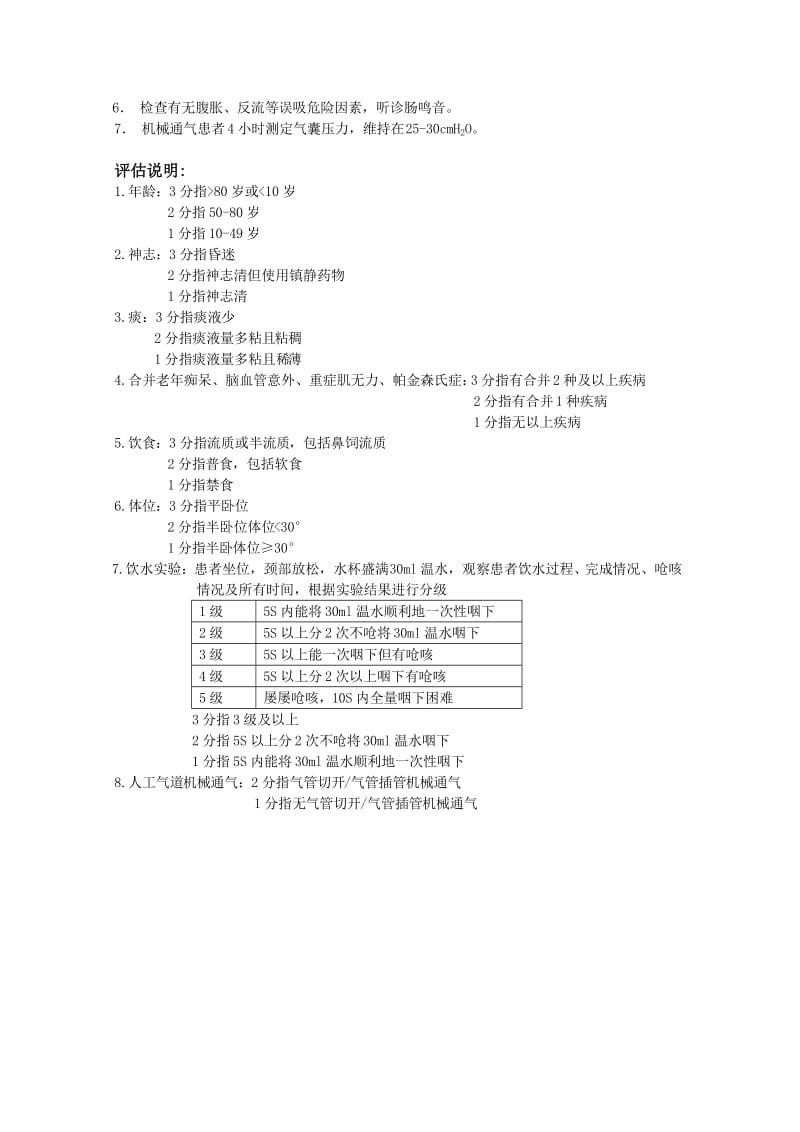 患者误吸风险评估表_第2页