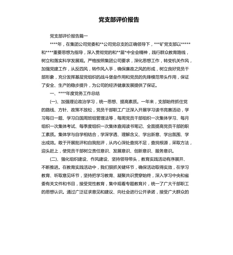 党支部评价报告.docx_第1页