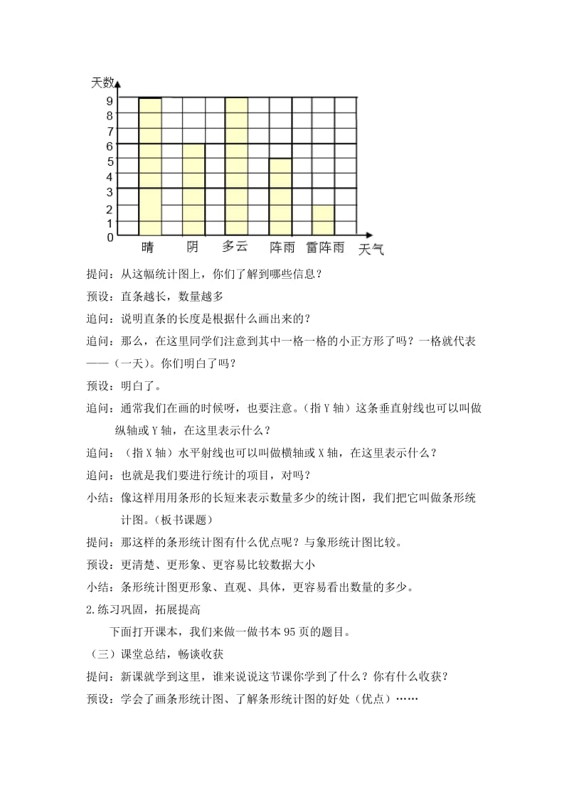 四年级上《条形统计图》教学设计_第3页