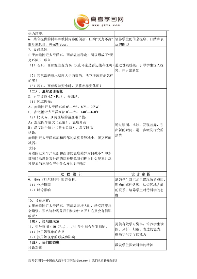 高中地理《厄尔尼诺和拉尼娜现象》教案1（中图版选修2）_第2页