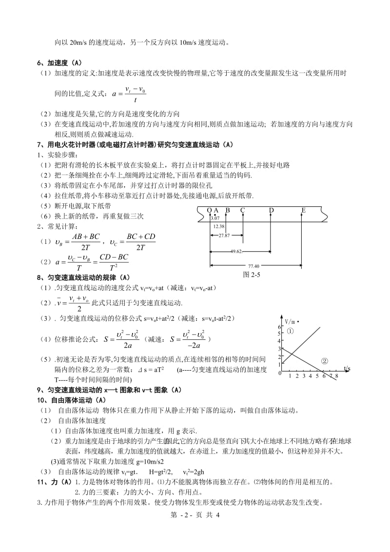 高一物理知识点总结_第2页