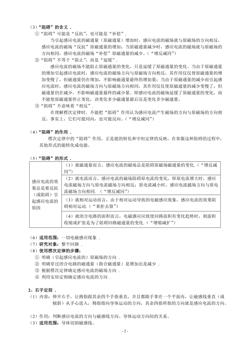 高中物理-电磁感应-经典必考知识点总结与经典习题讲解与练习题_第2页