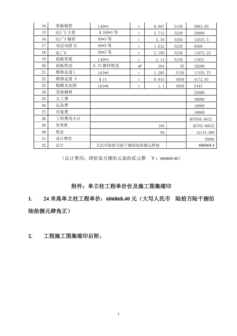 户外单立柱广告预算表最佳模板_第3页