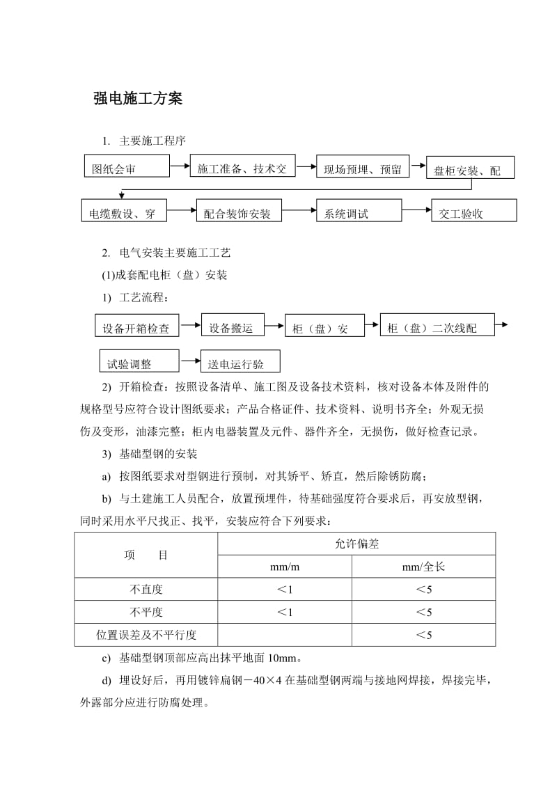 强电施工方案_第1页