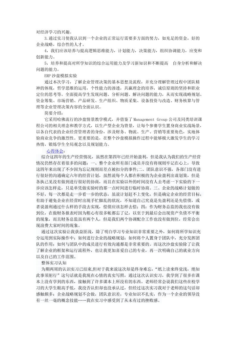 企业经营沙盘模拟实训总结_第3页