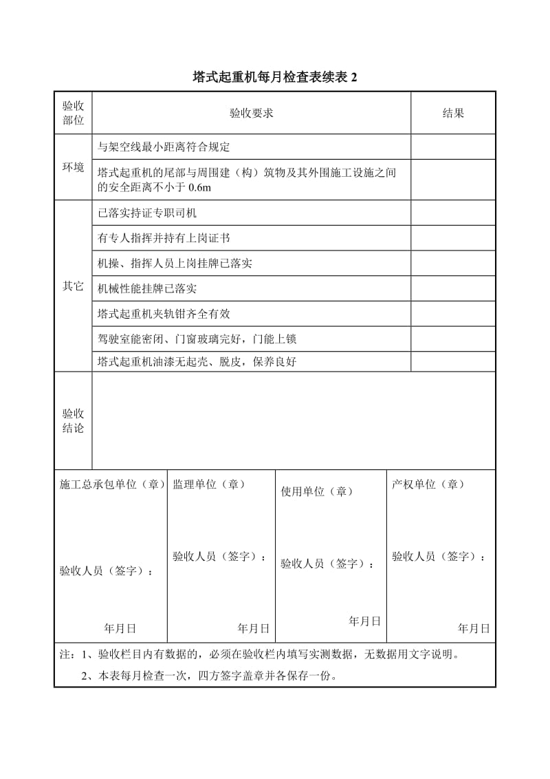 塔吊月检表(新)_第3页