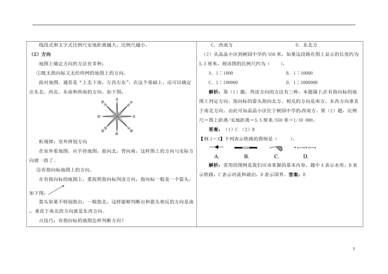 七年级地理上册-1.3-地图的阅读思维导图及知识点解析_第3页