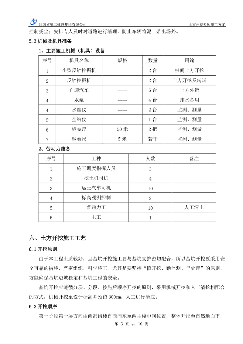 土方开挖施工方案_第3页