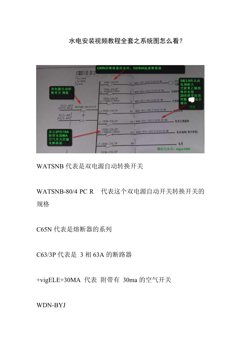 水电安装视频教程全套之系统图怎么看？_第1页