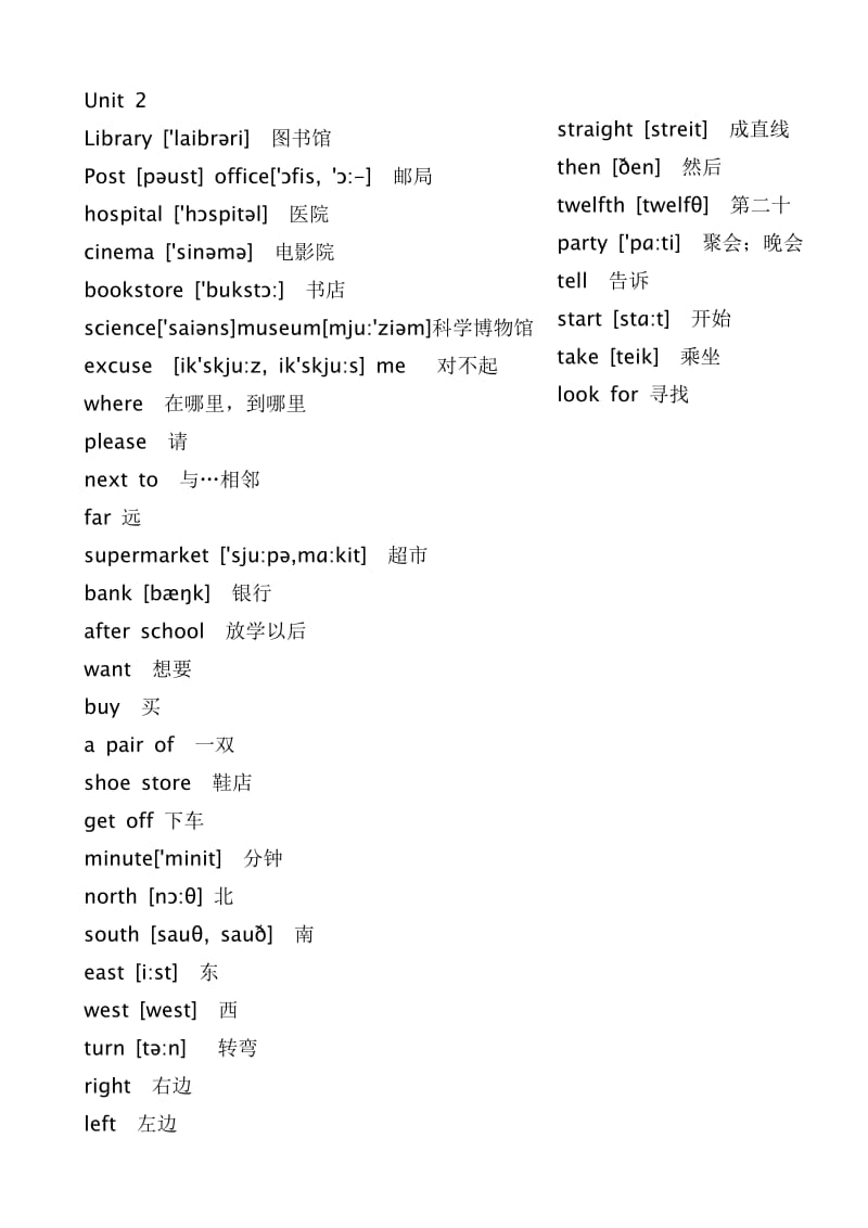 人教版小学英语六年级上册单词表(带音标)_第2页