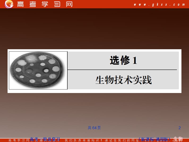 高考生物一轮复习变式训练：《生物技术的实践》课件（人教版选修一）_第2页