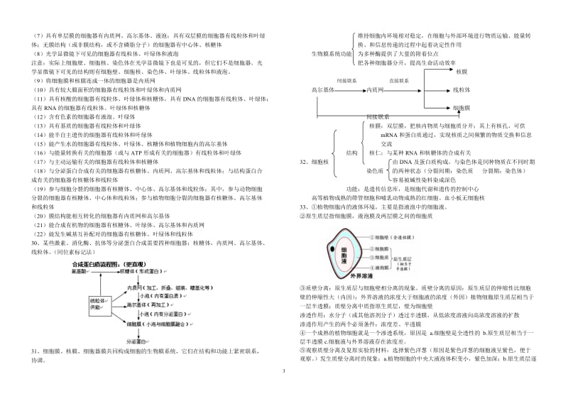 高中生物必修1教材知识点总结_第3页