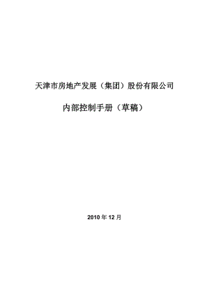 內(nèi)部控制手冊-20101228