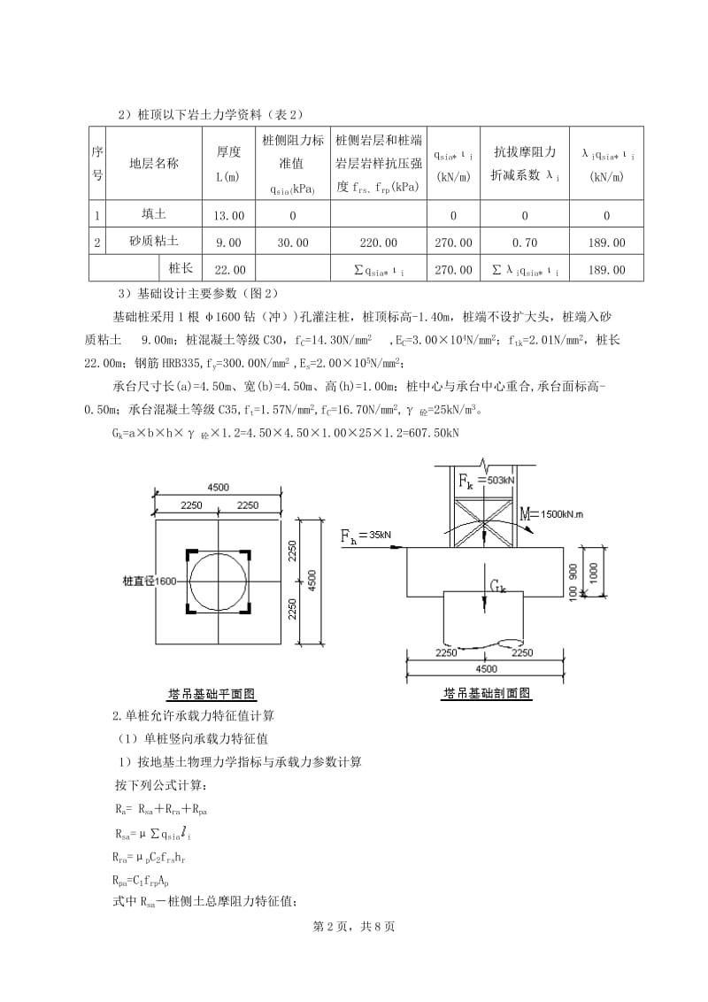 塔吊基础设计(单桩1)_第2页