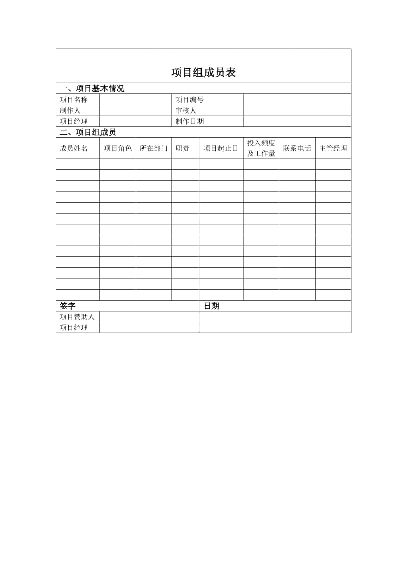 华为项目管理10大模板(可直接套用-非常实用的项目管理_第1页