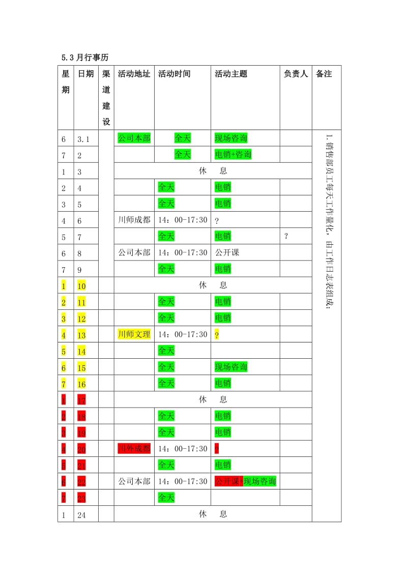 培训学校月销售工作计划_第3页