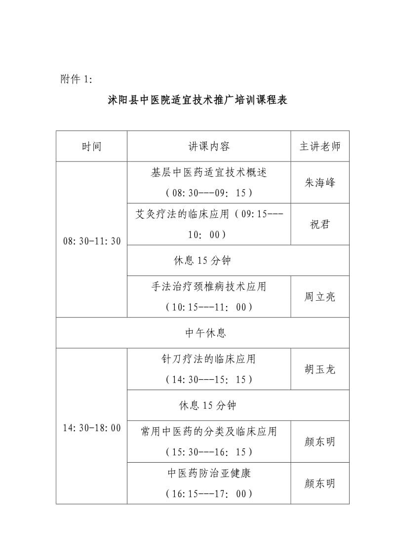 基层中医药适宜技术推广培训计划_第3页