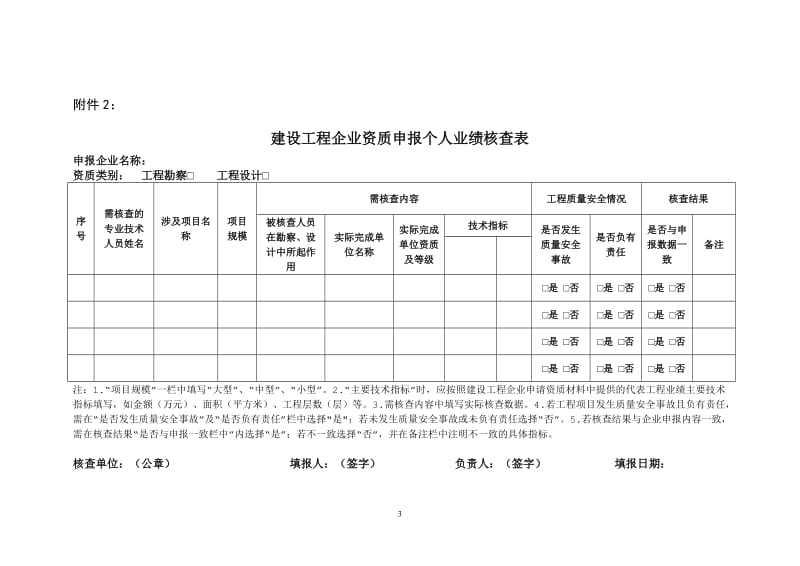 建设工程企业资质申报企业业绩核查表_第3页