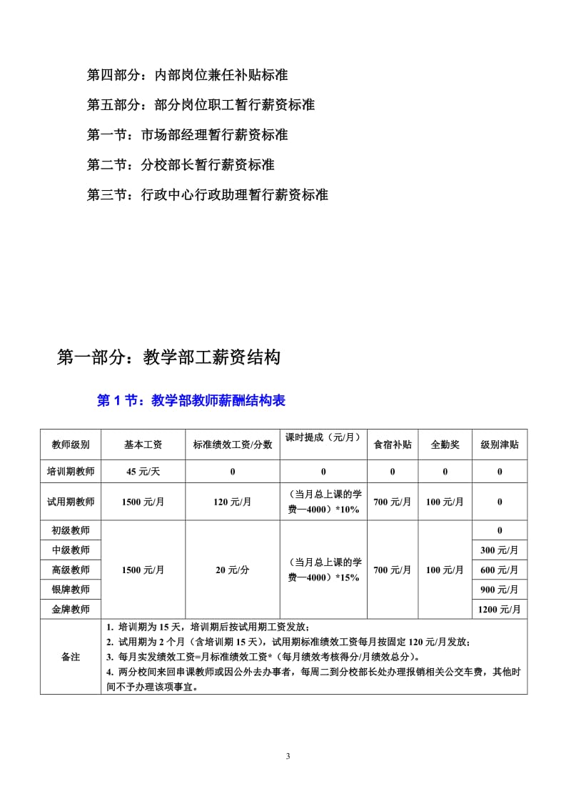 教育培训机构新薪酬制度2_第3页