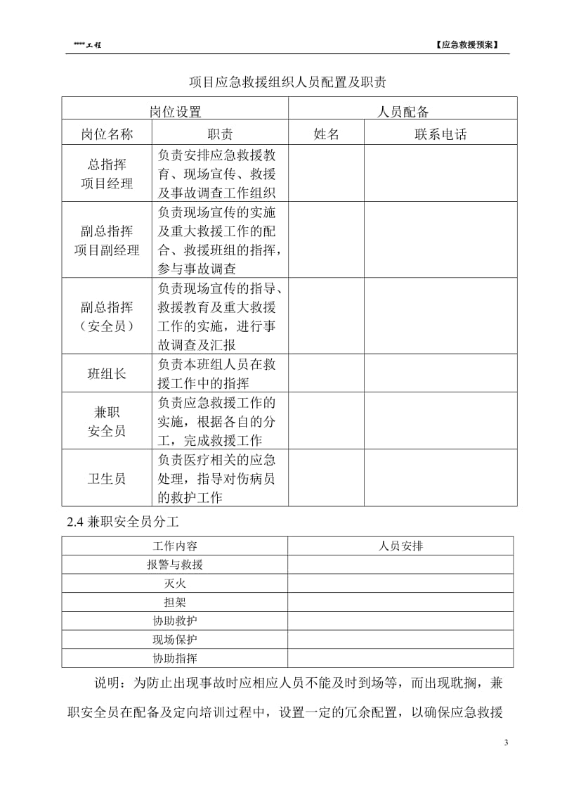 建筑施工安全事故应急救援预案范本_第3页