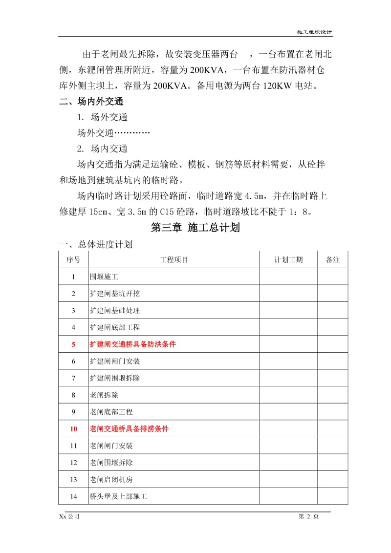 水闸工程施工组织设计_第2页