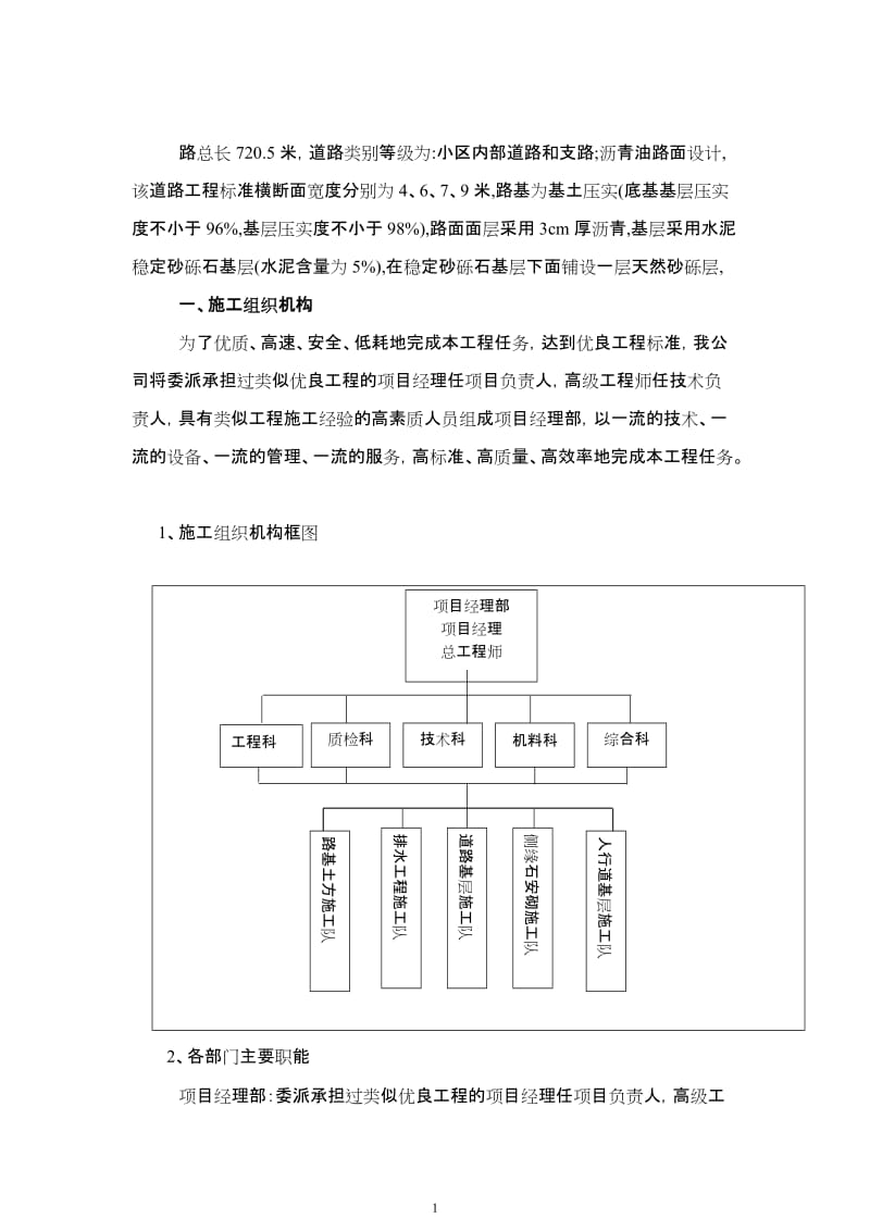 思源小区道路工程施工方案_第1页