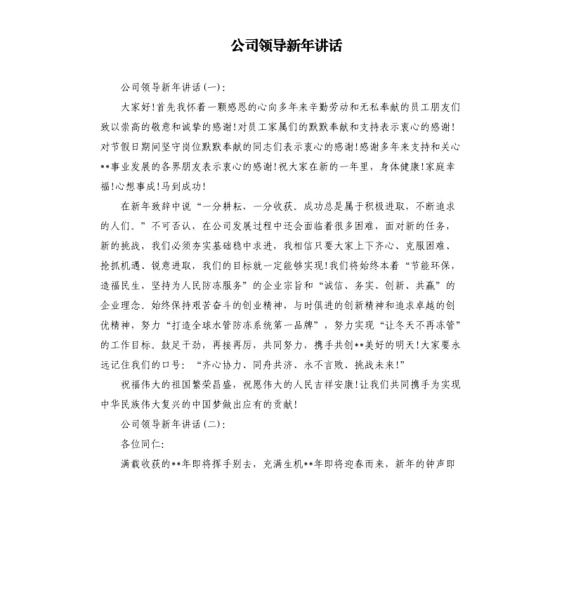 公司领导新年讲话.docx_第1页