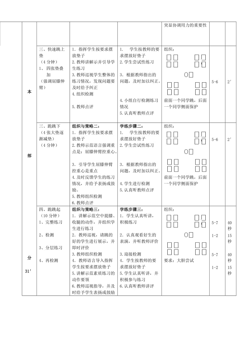 水平二《跪跳起》教学设计_第3页