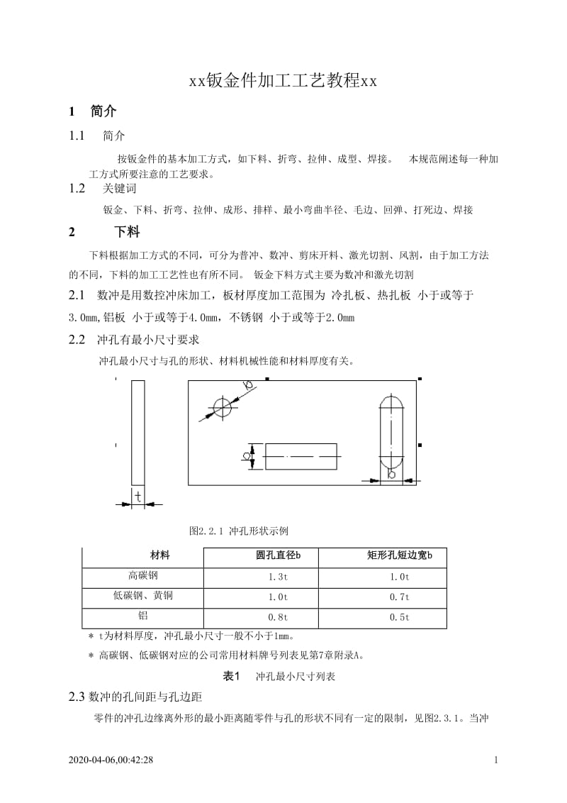 钣金件加工工艺教程x_第1页