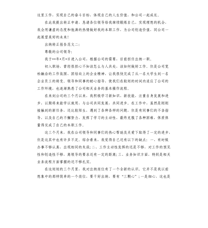 出纳转正报告3篇.docx_第2页