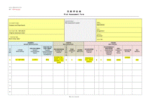 風(fēng)險(xiǎn)評(píng)估表