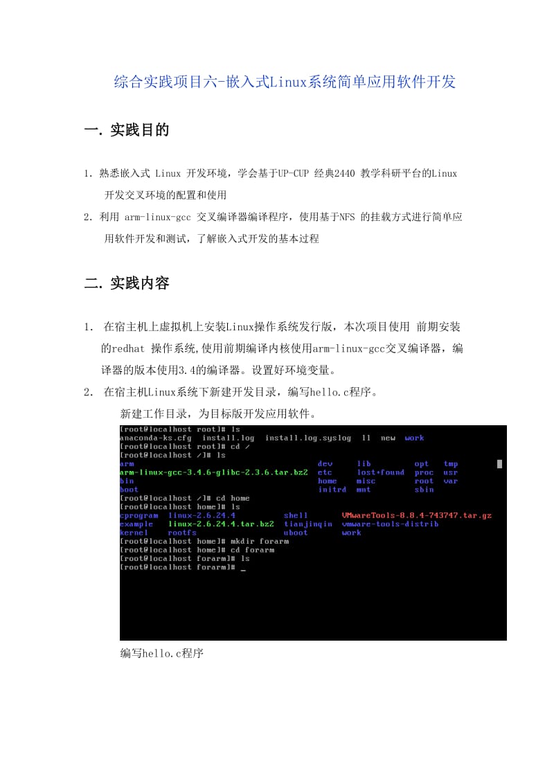 嵌入式Linux系统简单应用软件开发_第1页