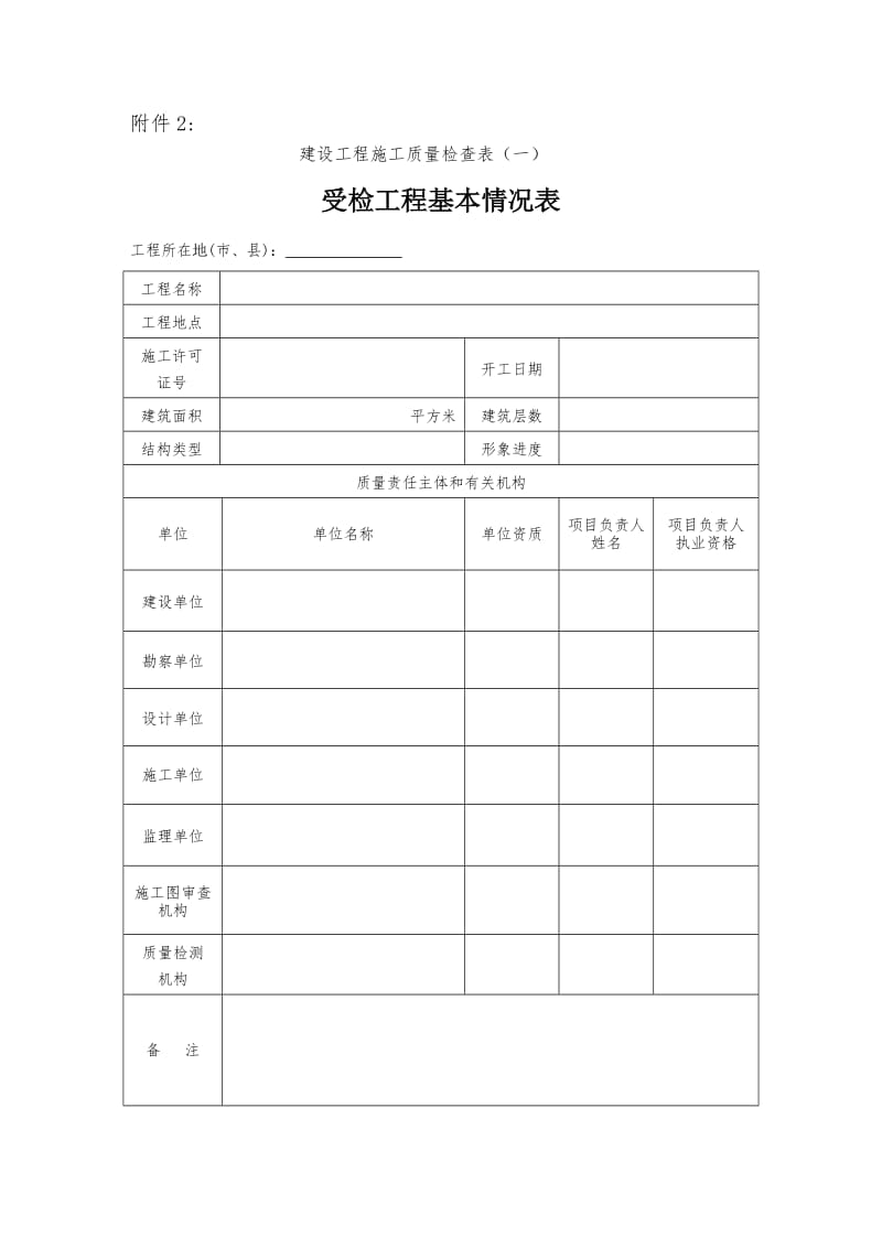 建设工程施工质量检查表(一)_第1页