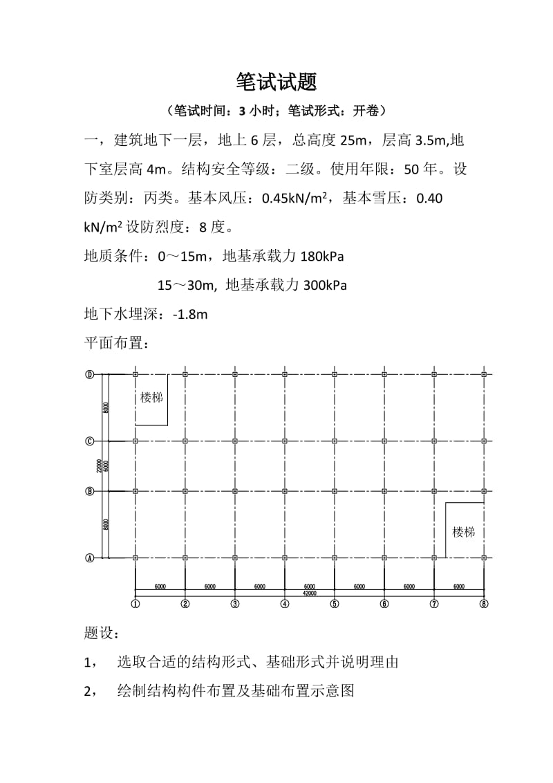 国内各大设计院考试试题_第1页