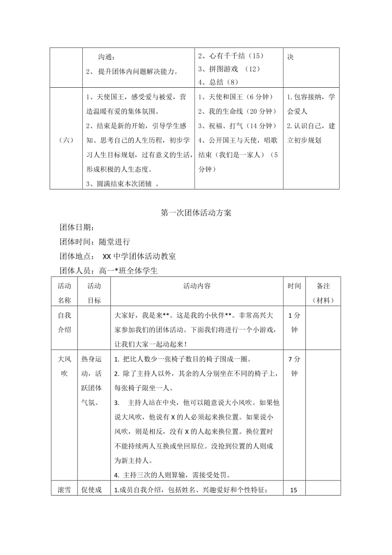 高一新生适应团体心理辅导方案团辅方案_第2页