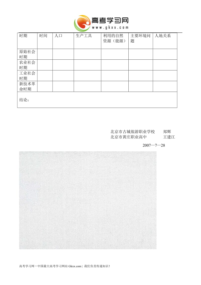 中图版地理4.2《人地关系思想的历史演变》教案（必修二）_第3页