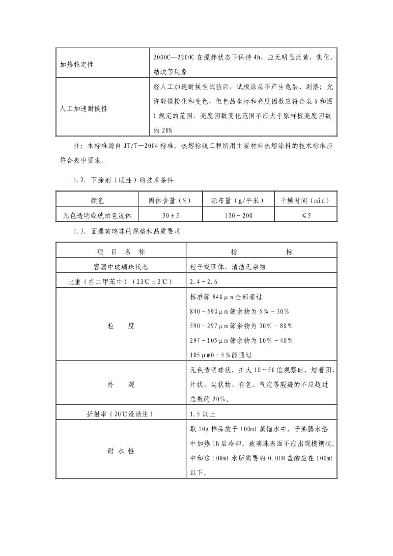 道路热熔型标线材料和施工技术要求_第2页