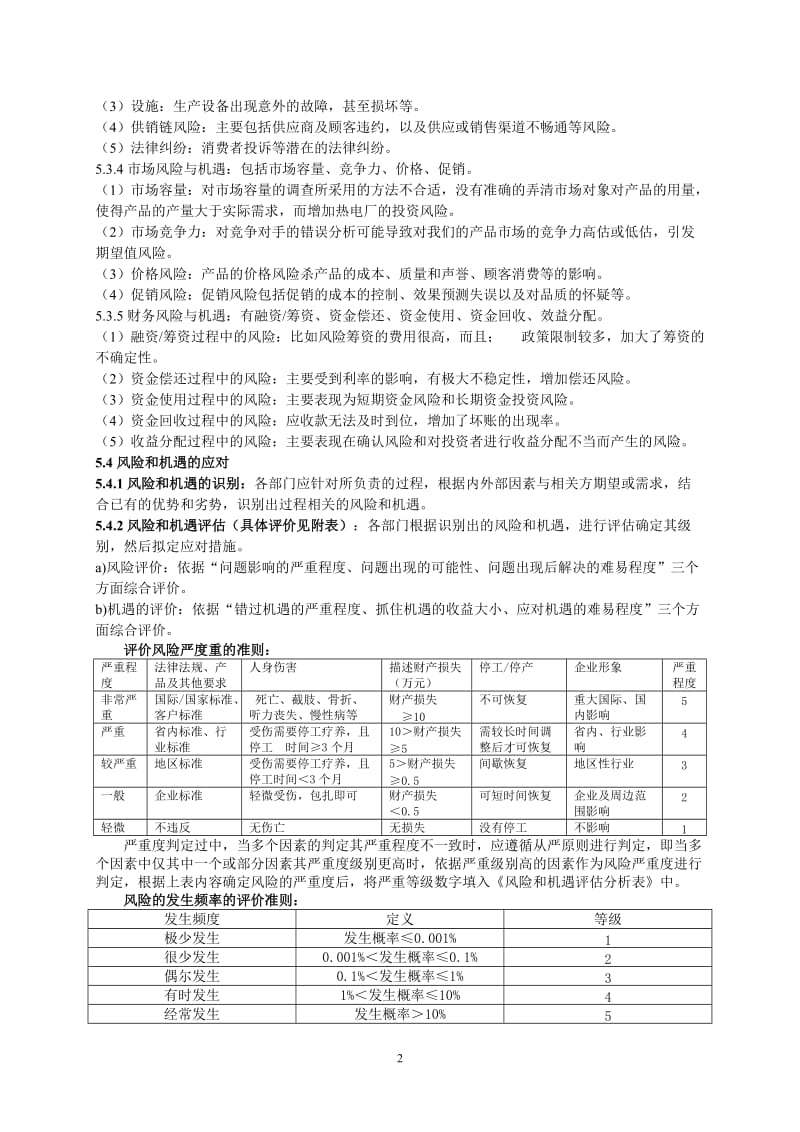 风险和机遇的应对措施控制程序_第2页