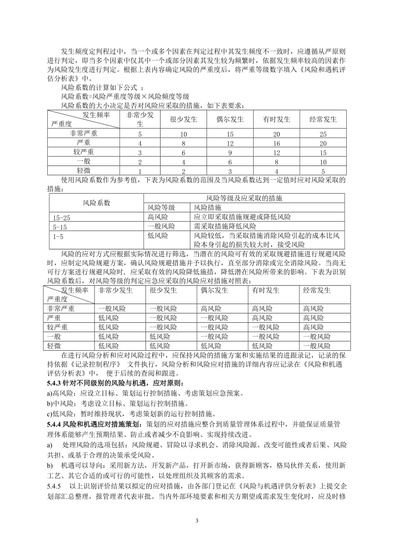 风险和机遇的应对措施控制程序_第3页