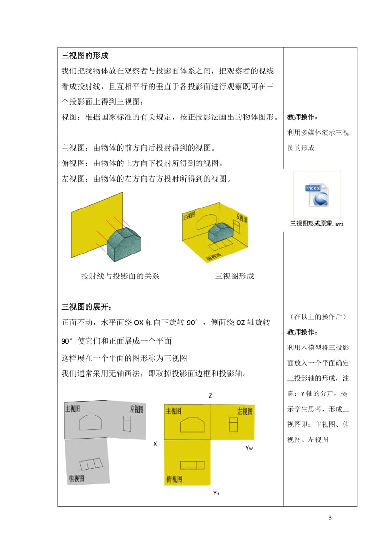 机械制图---《三视图的形成及投影规律》_第3页