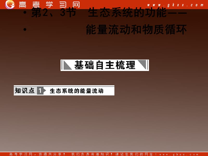 高考生物一轮复习课件：必修3 第5章生态系统及其稳定性 第2、3节生态系统的功能——能量流动和物质循环_第2页