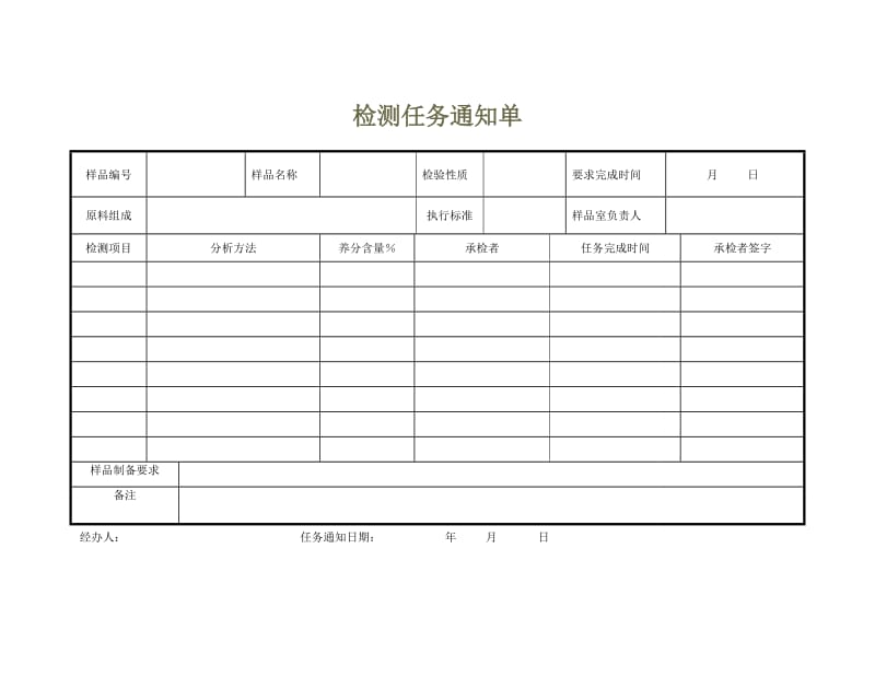 化验室各类原始记录表格_第1页