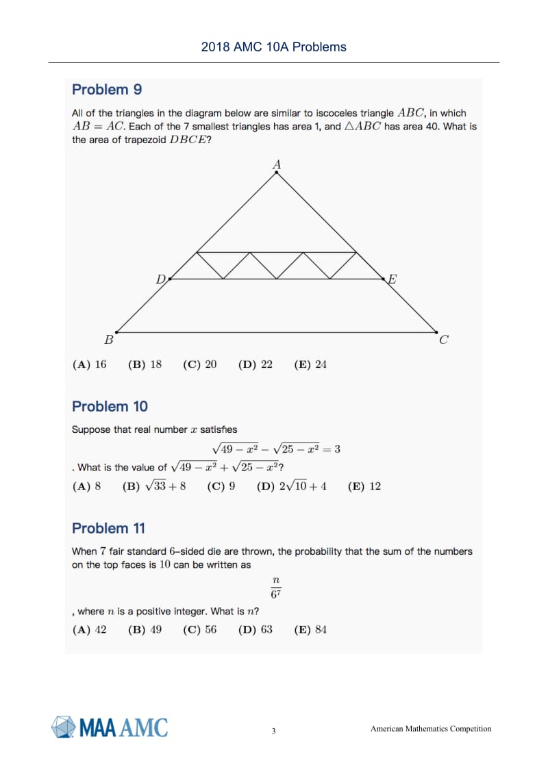 2018-AMC-10A试题及答案_第3页