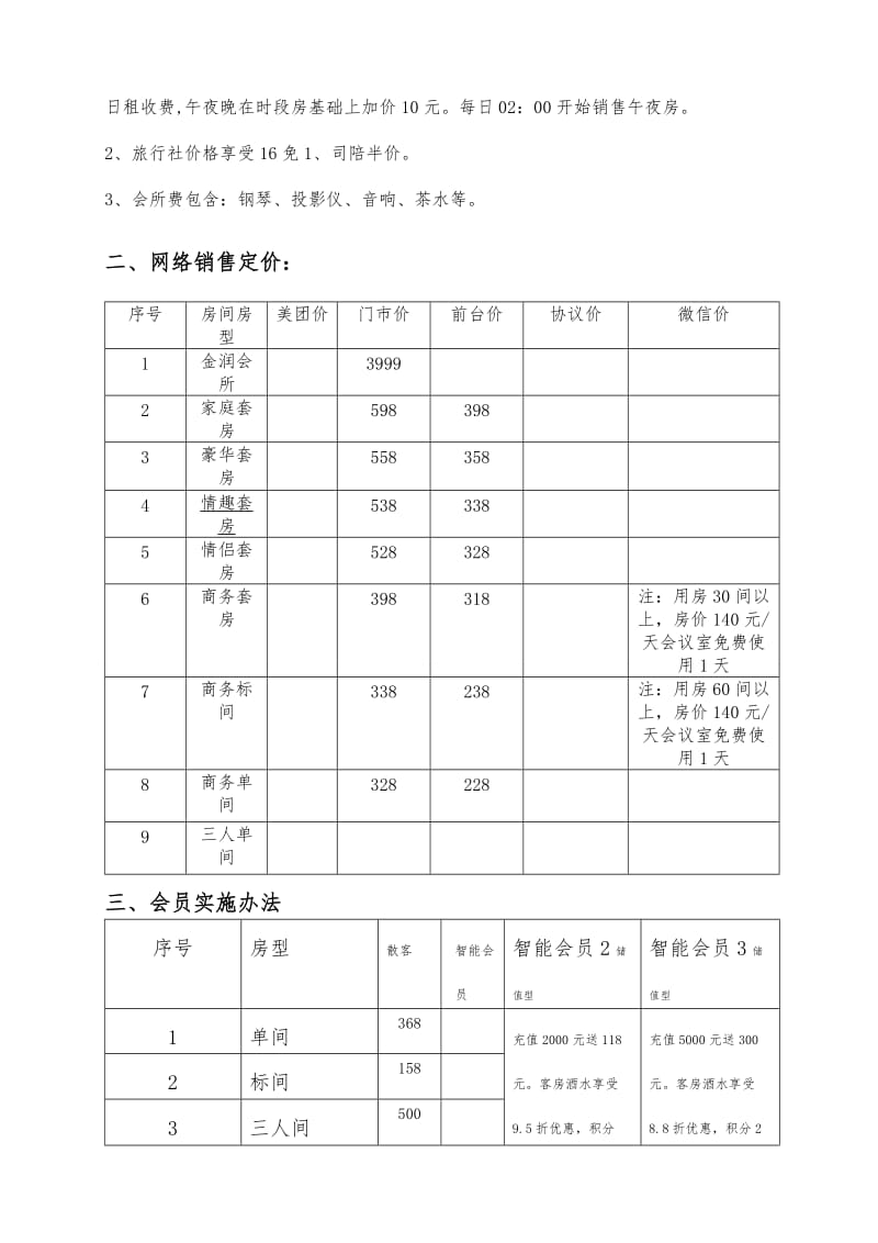 金润假日酒店客房定价方案_第2页