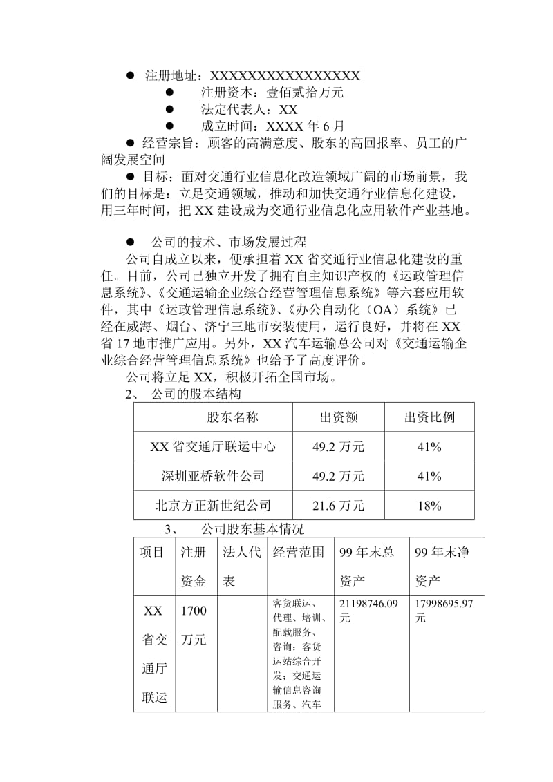 软件公司商业计划书_第3页