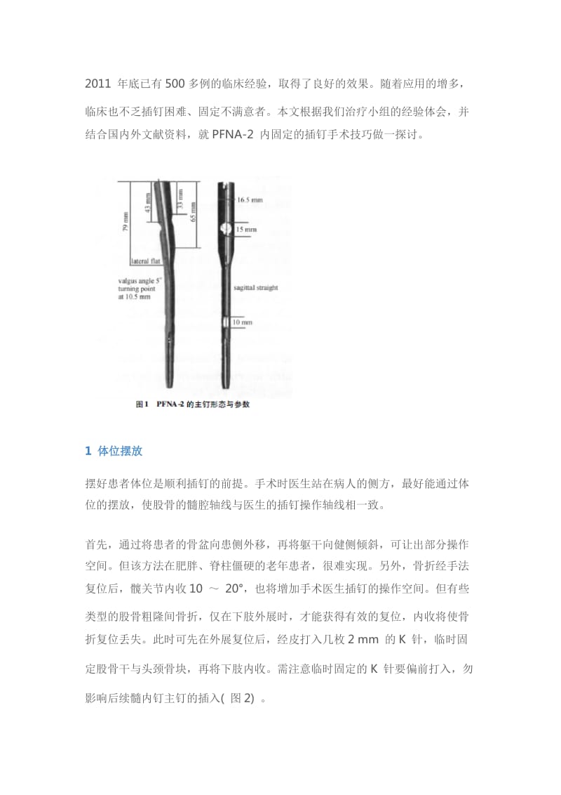 老年股骨粗隆间骨折PFNA-Ⅱ插钉内固定的手术技巧_第2页