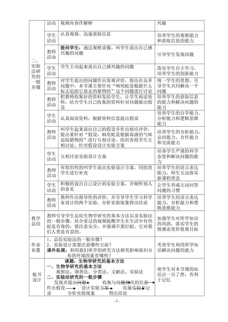 《生物学研究的基本方法-》教案_第2页