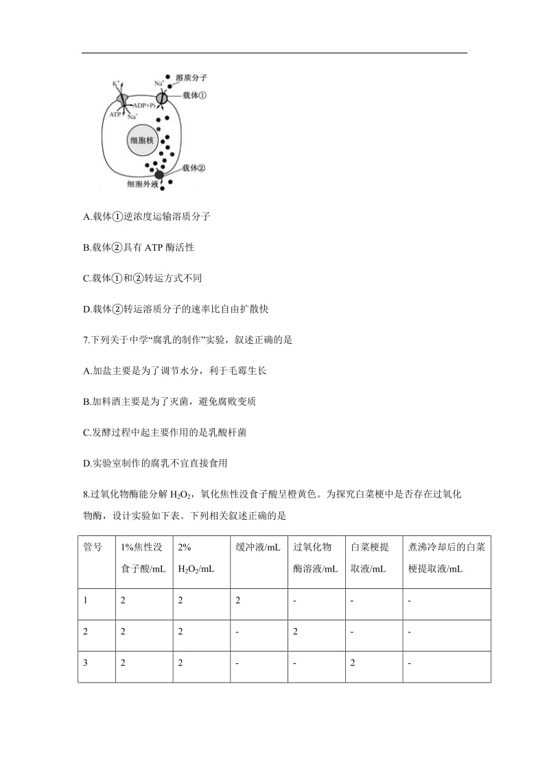 2016江苏高考试题及答案-生物_第3页