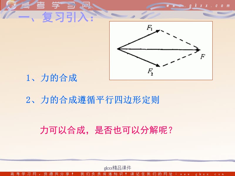 高中物理《力的分解》 课件1（20张PPT）（鲁科版必修1）_第3页